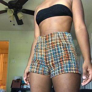 High Waisted Patterned Shorts